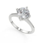 Alana 4 Claw Compass Set Solitaire Round Cut Diamond Engagement Ring - Nivetta